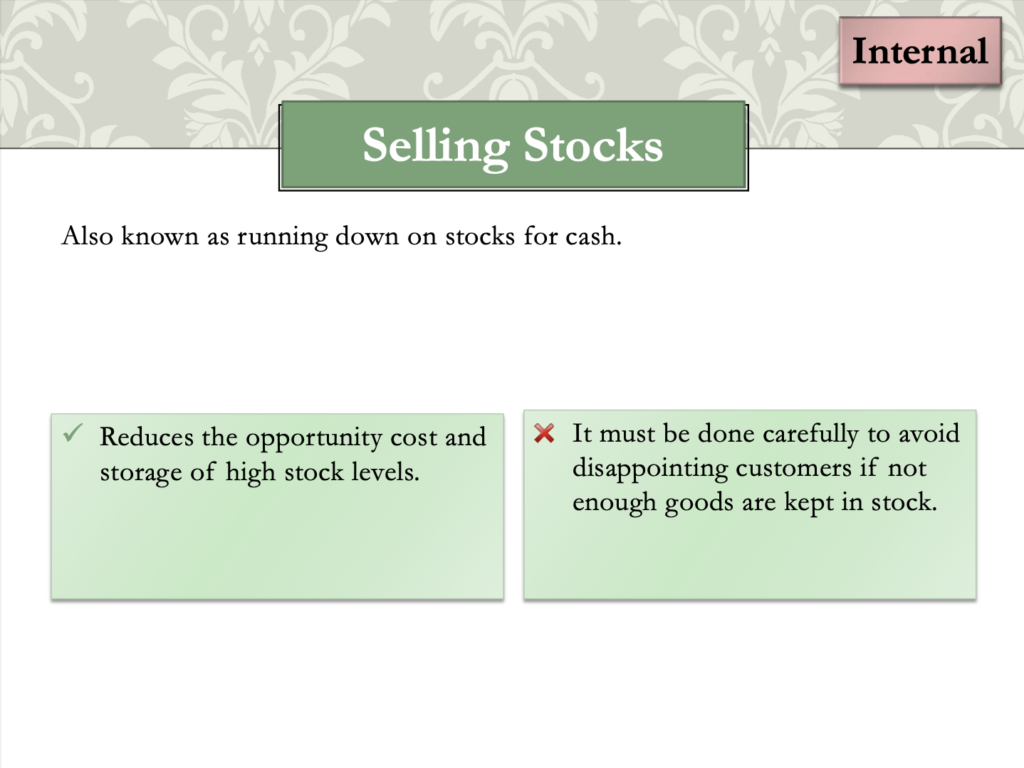 Sources of Finance Presentation Notes